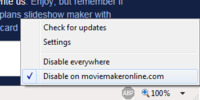 غیرفعال کردن AdBlock Plus برای moviemakeronline.com در Internet Explorer